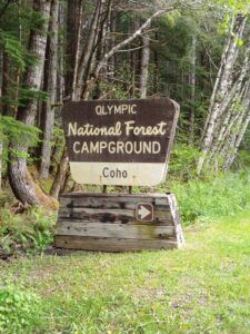 Coho Campground sign