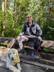 Mark resting along the trail