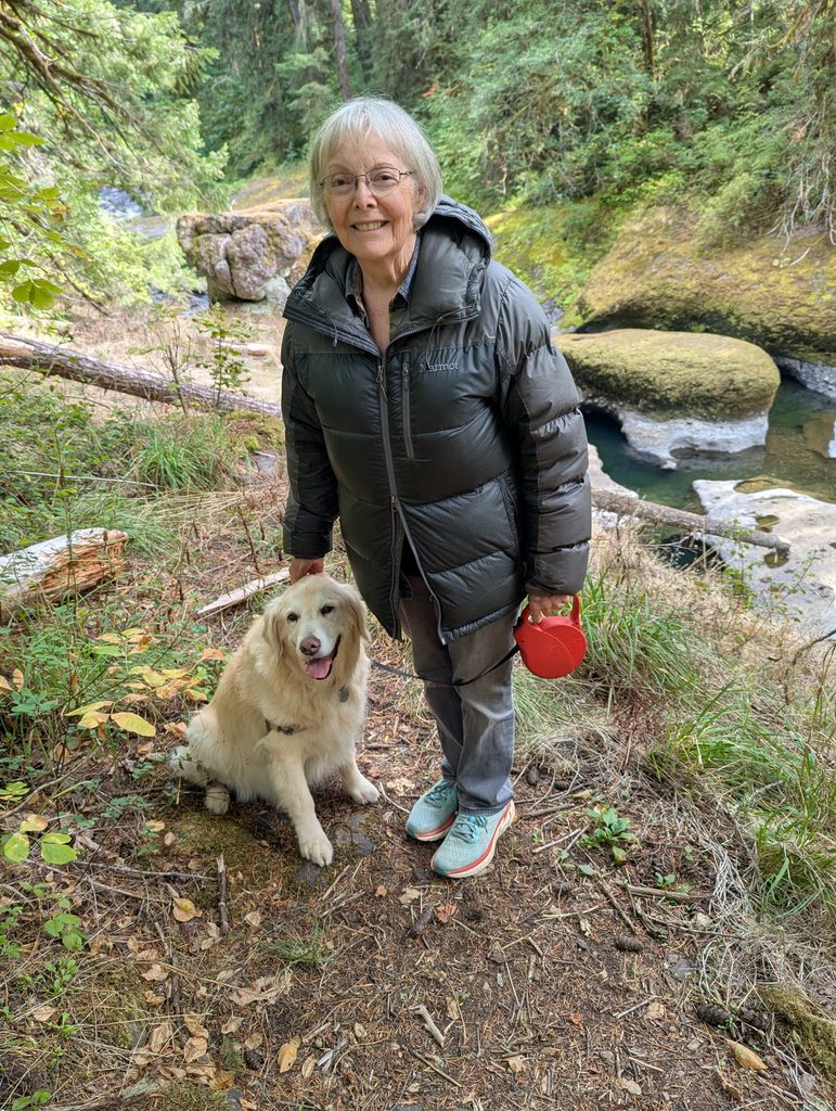 Carolyn & Penny on the Santiam River Trail